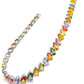 15.69ct Natural Multi-Color Sapphires set with 14KT White Gold Bracelet