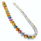 15.69ct Natural Multi-Color Sapphires set with 14KT White Gold Bracelet