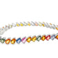 15.69ct Natural Multi-Color Sapphires set with 14KT White Gold Bracelet
