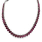 41.71ct Natural Rubies set in 14K White Gold Necklace