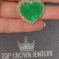 21.20ct Colombia Emerald 1.60ct Diamonds set in 18K Yellow Gold Necklace