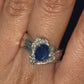 1.33ct NATURAL SAPPHIRE and 0.33ct NATURAL DIAMONDS set in Platinum Ring