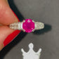 2.20ct Burma Vivid Ruby and 0.74ct Natural Diamonds set in Platinum Ring - SALE