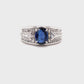 1.46ct NATURAL SAPPHIRE and 0.80ct NATURAL DIAMONDS set with Platinum Ring - SALE