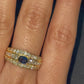 0.51ct NATURAL NOT-HEATED SAPPHIRE and 1.22ct NATURAL DIAMONDS set with 18K Yellow Gold Ring