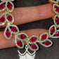 29.15ct Natural Burma Rubies 9.83ct Natural Diamonds 18K Yellow Gold Necklace