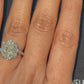 1.00ct NATURAL FANCY COLOR DIAMOND and 1.38ct NATURAL WHITE DIAMONDS set with 18K Yellow Gold & Platinum Ring